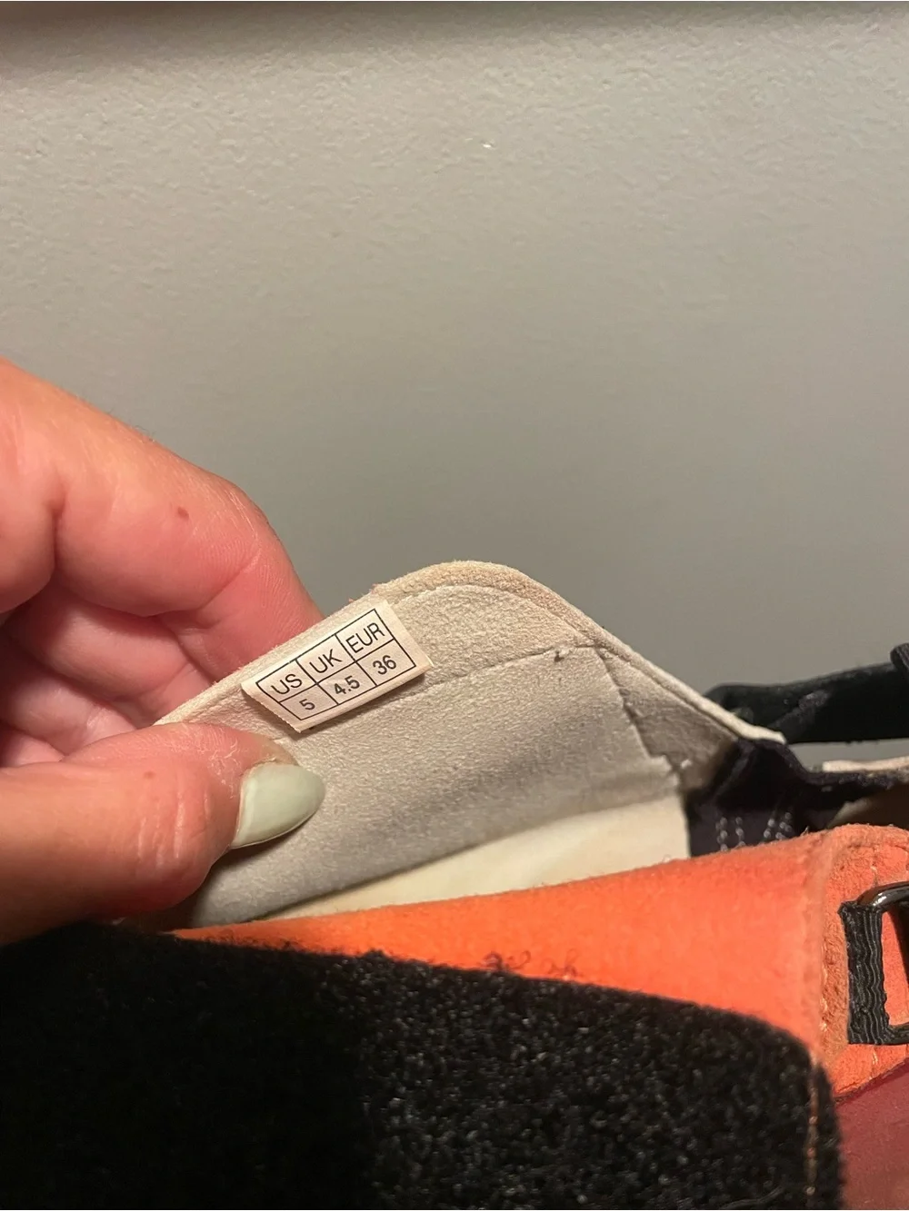 Women's Orange and Black Athletic Climbing Shoes rock climbing